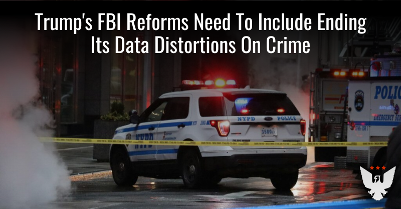 JohnRLottJr's tweet card. The FBI doesn't just have a transparency problem. They're actually distorting data to skew important crime statistics.