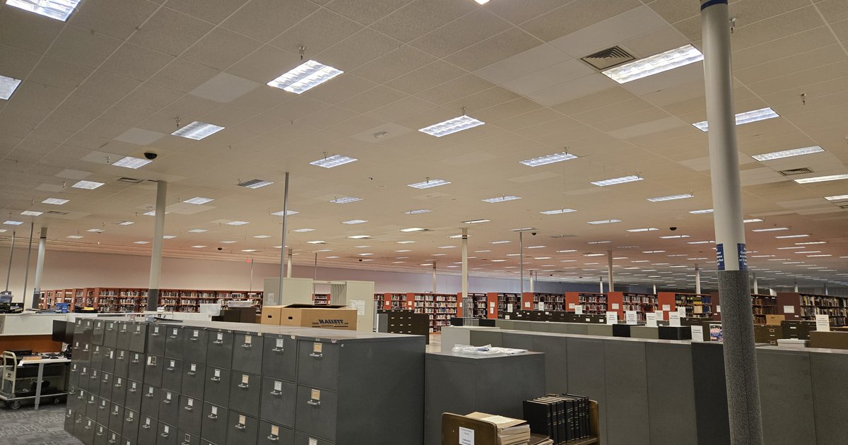 NebPublicMedia's tweet card. Thousands of Omaha Public Library’s local history and genealogy resources are being housed in a former shopping center. As the Central Library wraps up construction, staff members are preparing for...