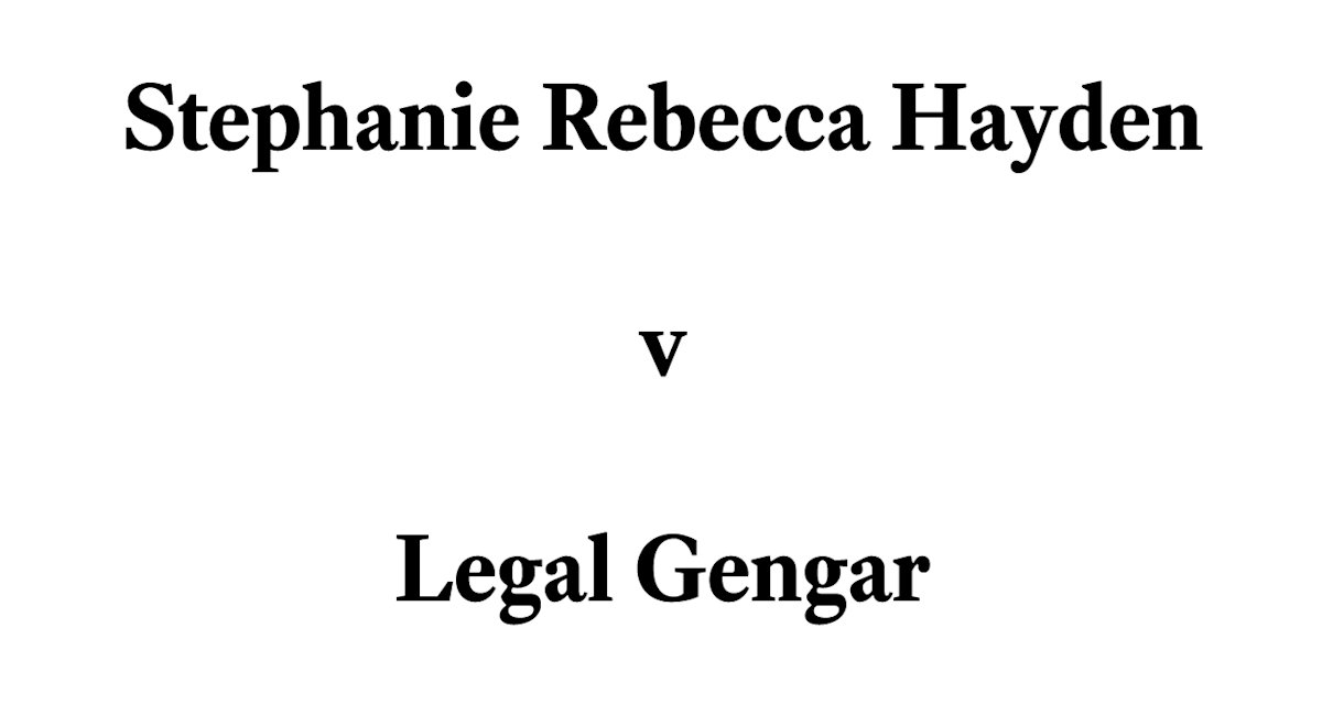LegalGengar's tweet card. I am a citizen journalist being sued for my investigative journalism and exercising my freedom of expression rights online.