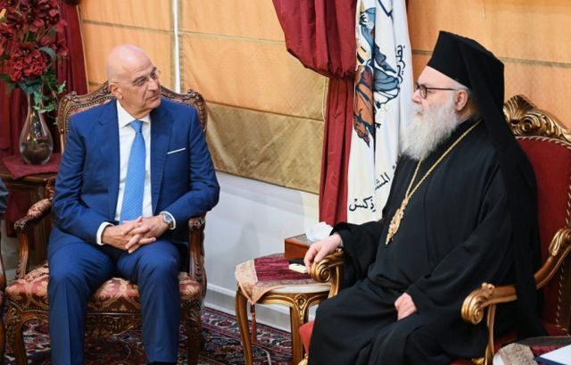 GrecoNation's tweet card. On Friday, July 18, 2025, the Minister of National Defense, Nikos Dendias, held a meeting with His Beatitude Patriarch John X of Antioch