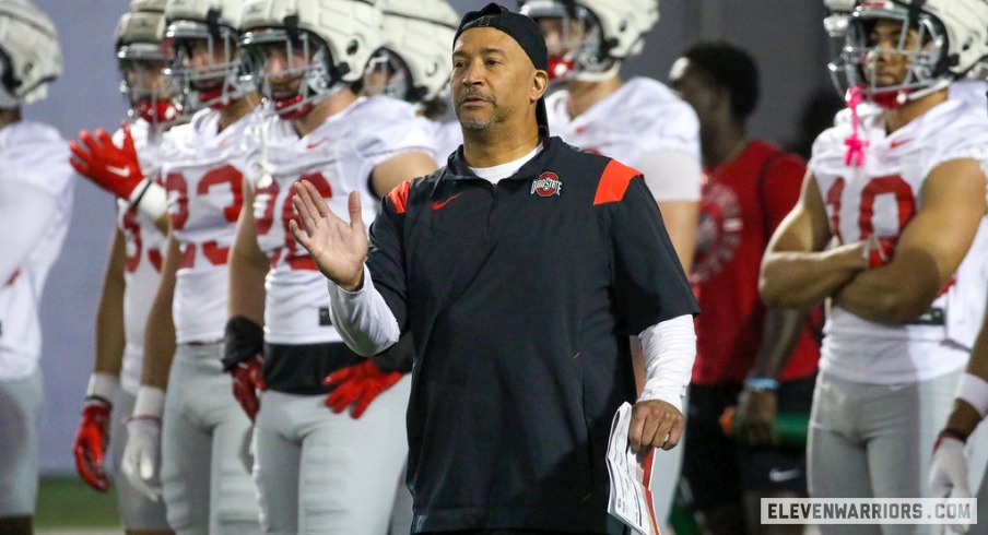 AndyAnders55's tweet card. Presenting the Tim 10: The 10 best rap bars from Ohio State cornerbacks coach Tim Walton during the 2024 season.