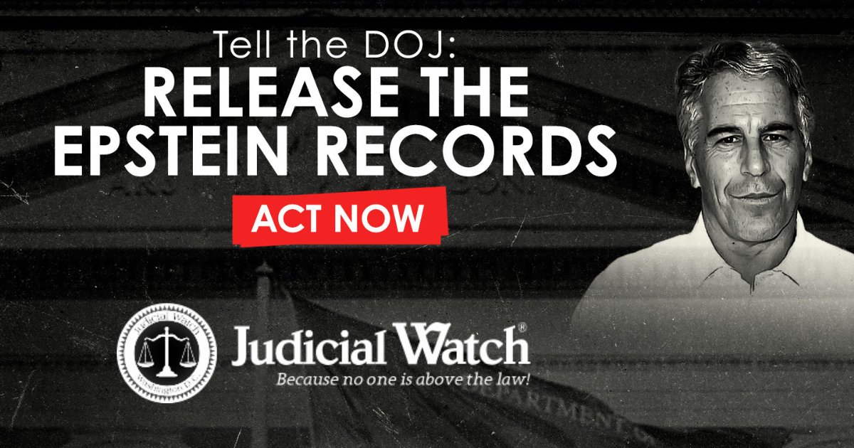 WatchChad's tweet card. Release The Epstein Files! - Judicial Watch