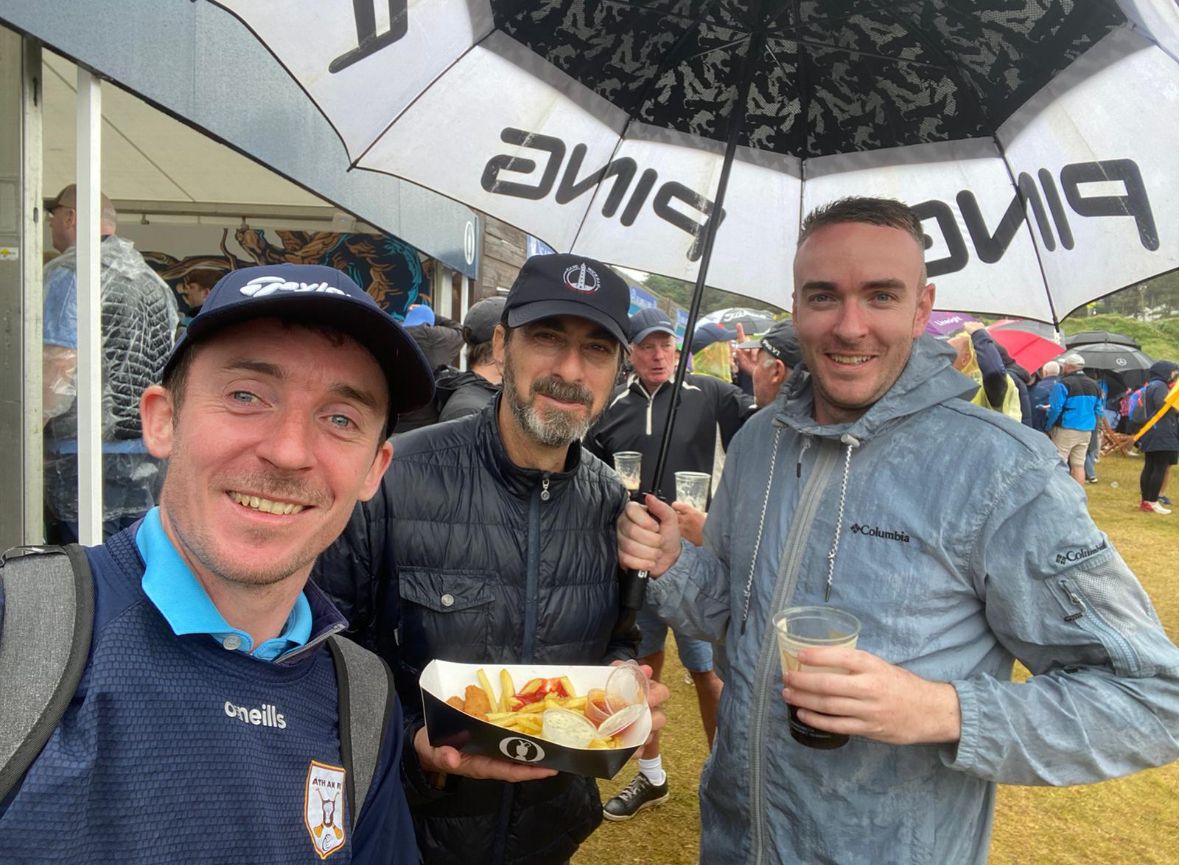 AlanShipnuck's tweet card. Out at Portrush, Embedded with the Maroney Bros