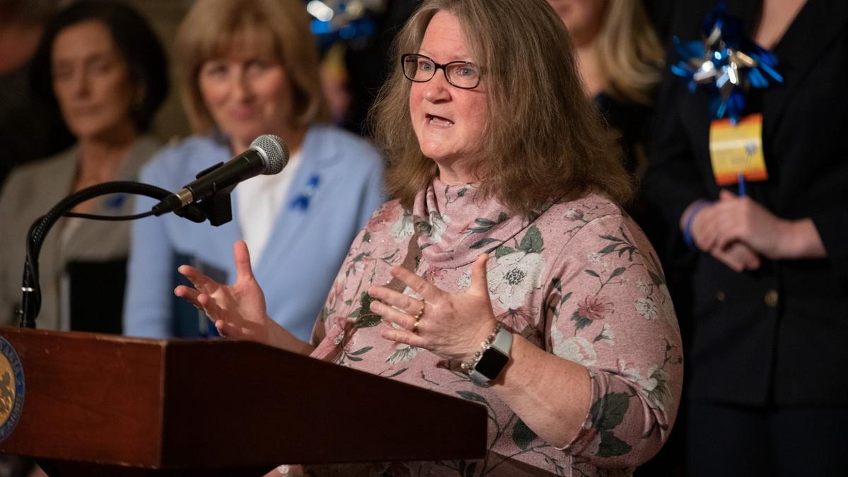 SpotlightPA's tweet card. Cathleen Palm founded the Center for Children’s Justice, a Berks County nonprofit that advocates for policies to protect Pennsylvania youth from abuse.