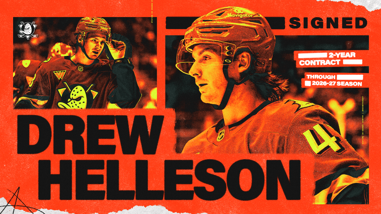 AnaheimDucks's tweet card. Helleson led all NHL rookie defensemen in plus/minus, was second in points and assists in 2024-25