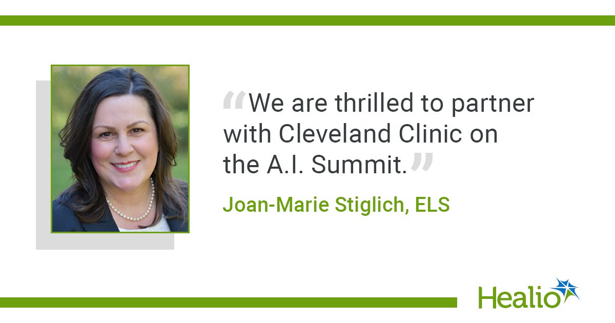 HealioPsych's tweet card. Healio announced an official media partnership with the Cleveland Clinic’s A.I. Summit for Healthcare Professionals, where Healio will unveil OncoIntel, a new tool for hematology and oncology HCPs...