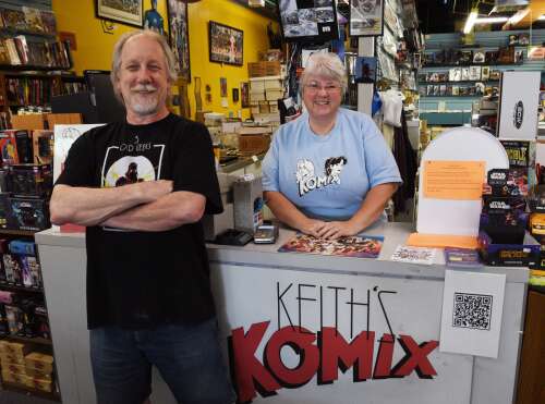 rlissau's tweet card. A beloved suburban destination for comic book collectors will shutter this fall. Keith’s Komix owners Keith and Cathy Anderson are retiring and permanently will close the store at 528 S. Roselle...