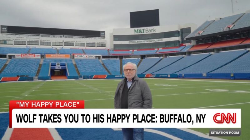 wolfblitzer's tweet card. To celebrate the launch of CNN Original series “My Happy Place,” Wolf Blitzer travels to his hometown of Buffalo, New York. He eats one of the city’s most famous foods, and travels across the...