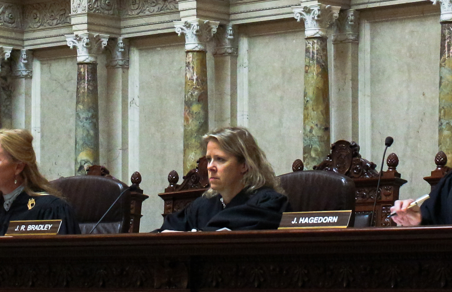 WIExaminer's tweet card. Wisconsin Supreme Court Justice Rebecca Bradley received an award from the right-wing Federalist Society on Thursday afternoon.