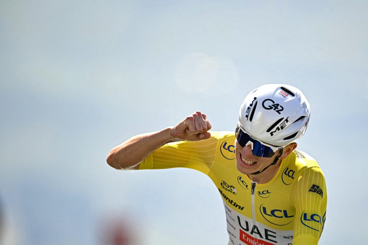 jwhitey98's tweet card. Analysis of the latest day's action in the 2025 race — a 10.9km mountain time trial from Loudenvielle to Peyragudes