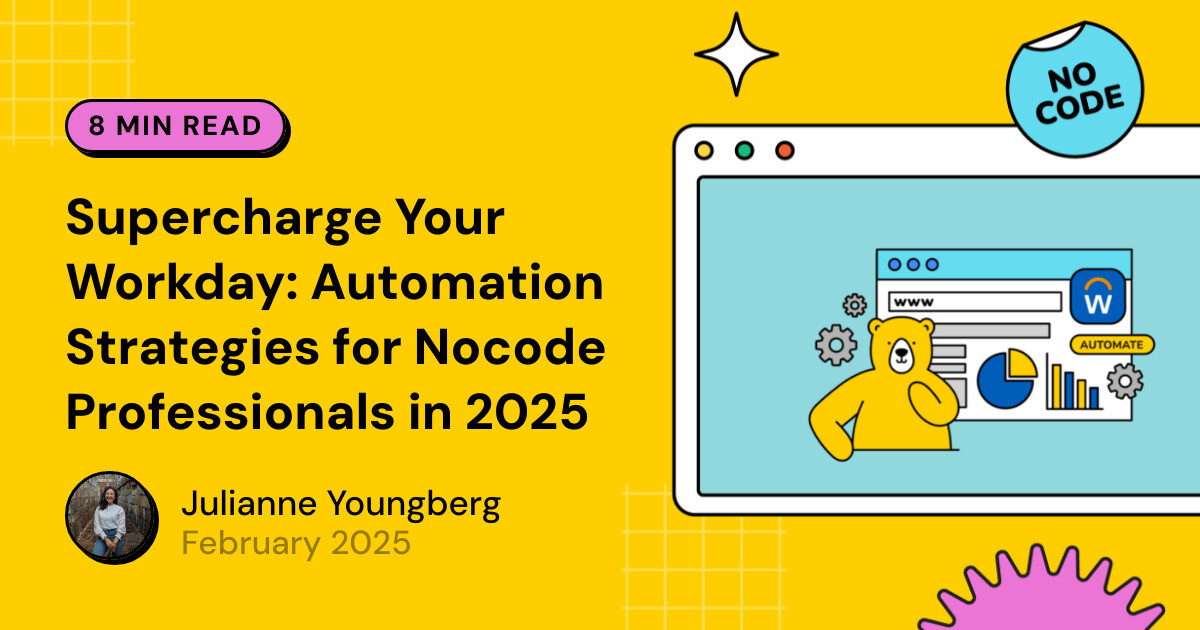 bannerbearHQ's tweet card. Automation is transformative when intentionally integrated into a brand’s processes. Here are a few powerful strategies to supercharge your workday without code!