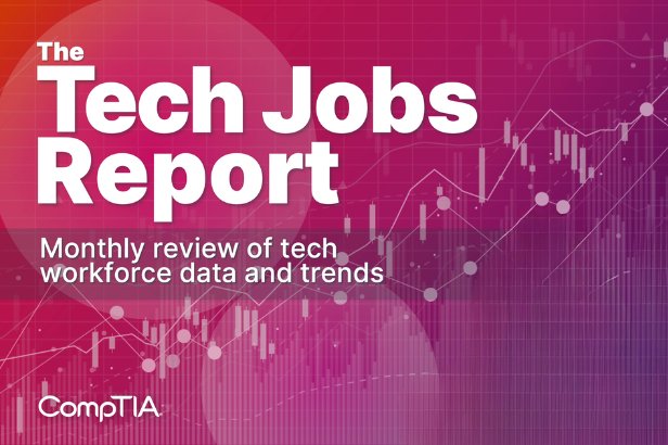 CompTIA's tweet card. CompTIA’s Tech Jobs Report provides a monthly snapshot of IT employment trending at the occupation and industry levels.