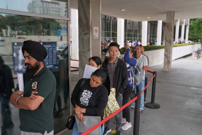 ddbecker5454's tweet card. For immigrants who are detained in the Los Angeles region, their first stop is the Immigration and Customs Enforcement processing center in the basement of the federal building downtown.