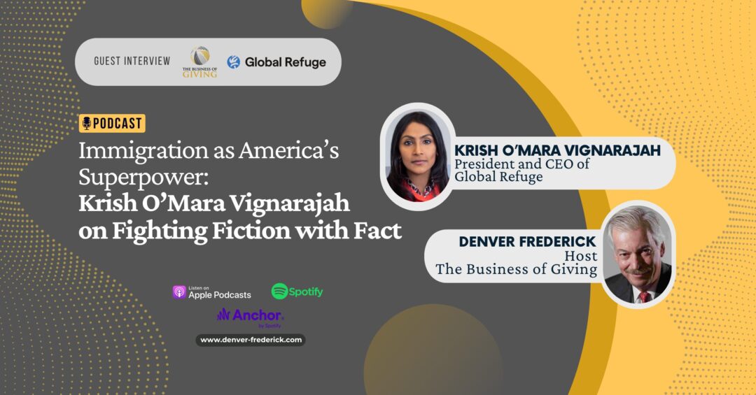KrishVignarajah's tweet card. My guest today is a bold and passionate leader guiding one of the country’s most vital humanitarian organizations. Krish O’Mara Vignarajah is the President and CEO of Global Refuge, formerly known as...