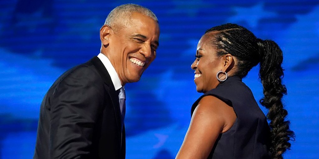 NBCBLK's tweet card. The former president and first lady playfully addressed the chatter about their marriage on an episode of Michelle Obama's podcast.