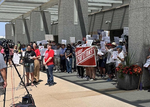 fightbacknews's tweet card. St. Paul, MN - Hundreds attended a press conference on Monday, July 14 organized by the Minnesota Immigrant Rights Action Committee (MI...