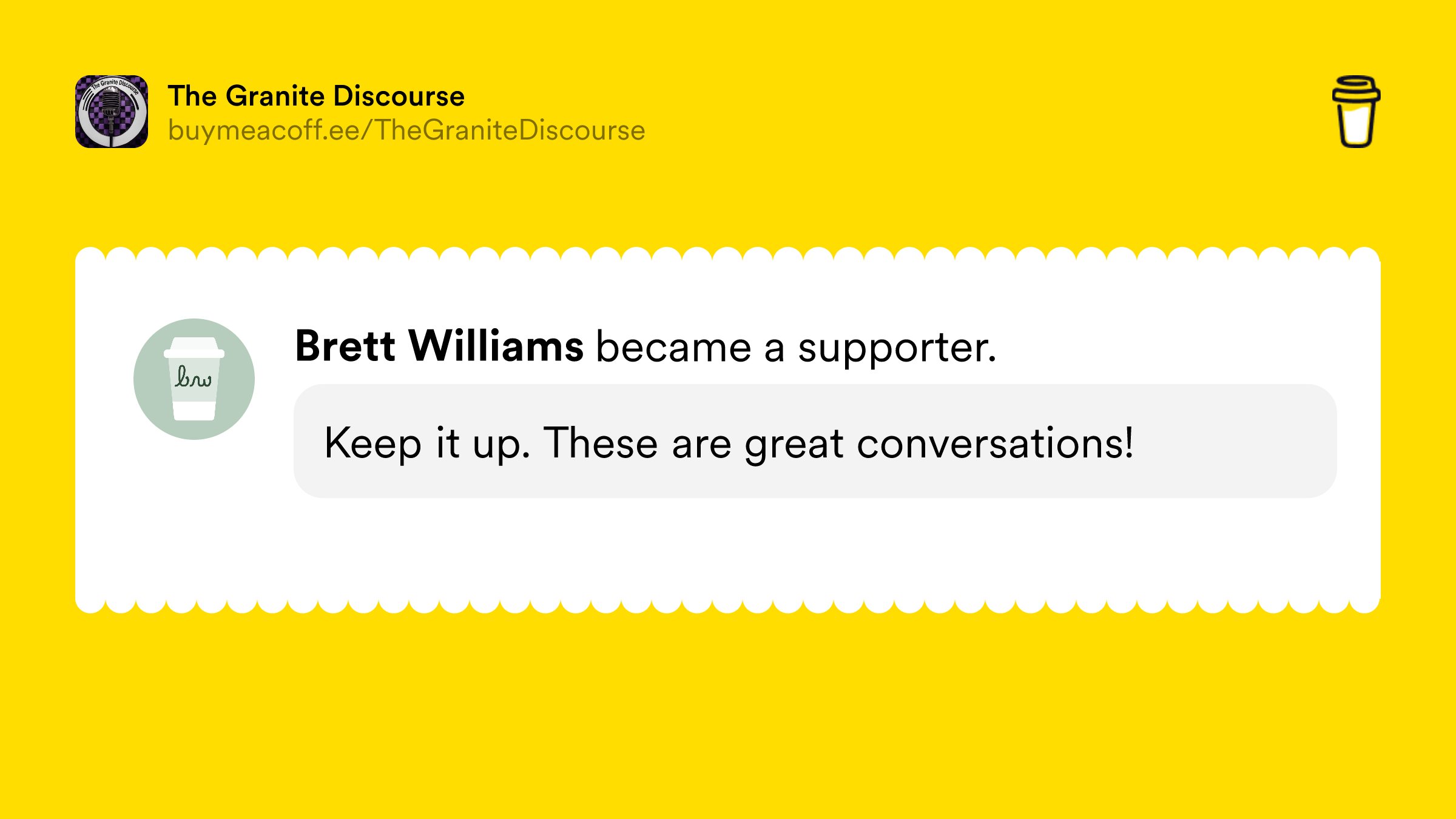 GraniteDiscours's tweet card. NH based podcast talking about the issues