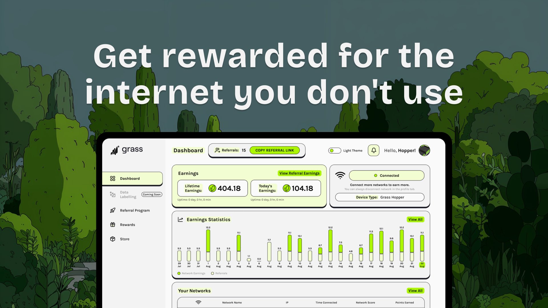 explezeeetarded's tweet card. Grass turns the unused part of your internet into rewards. Just download the app, let it run in the background, and start earning.