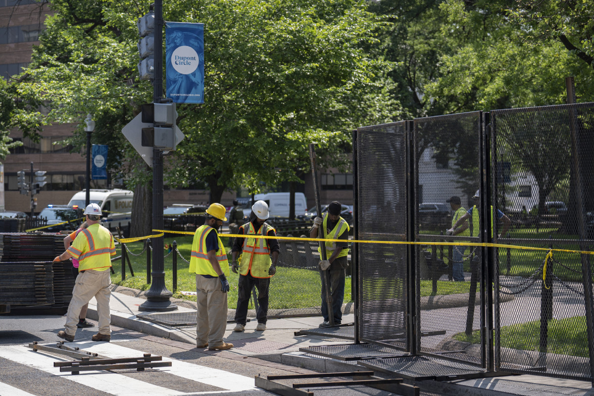 michaelschaffer's tweet card. Thanks to a quirk of local rules that puts the federal government in charge of city parks, Dupont Circle has been fenced off just as people around the world come to DC for pride.