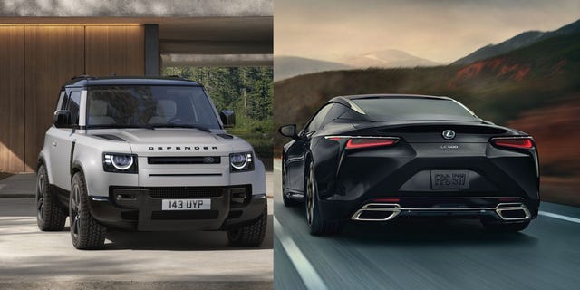 CARandDRIVER's tweet card. In an era of engine downsizing and increased hybridization, both the two-door Defender and the LC500 buck the trend.