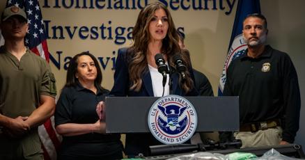 NashvilleScene's tweet card. Trump’s DHS secretary dodges questions on transparency, says Mayor O’Connell ‘doesn’t deserve to be in any office’