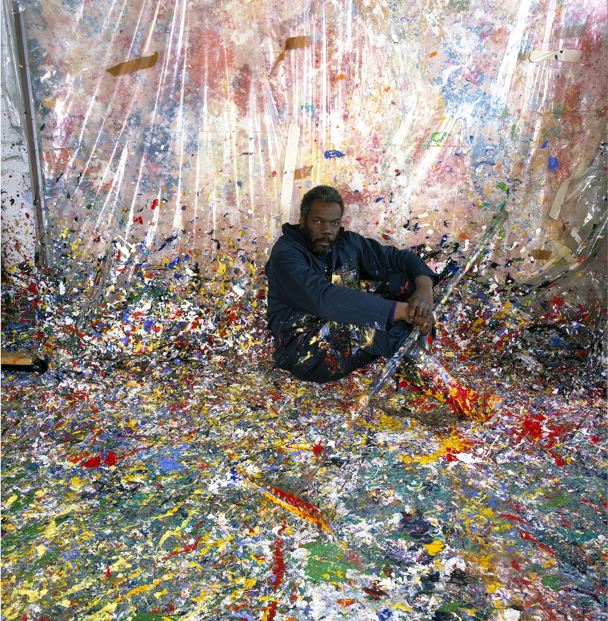 brianlfrye's tweet card. The Sam Gilliam Foundation and David Kordansky are facing over a lawsuit over a 'disavowed' drape painting.