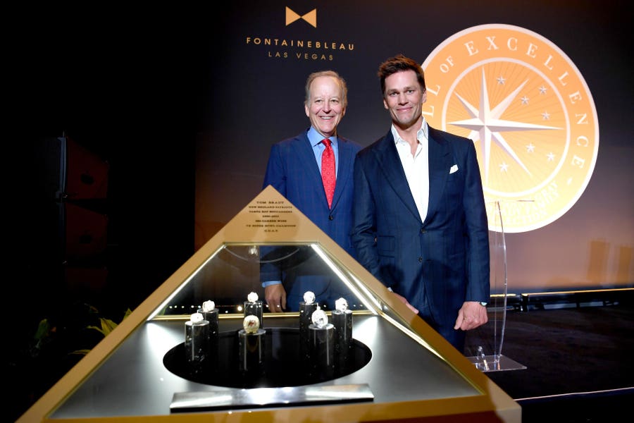 DonYaeger's tweet card. Tom Brady, Jim Gray launch the Hall of Excellene in Las Vegas to honor legends from sports and other areas