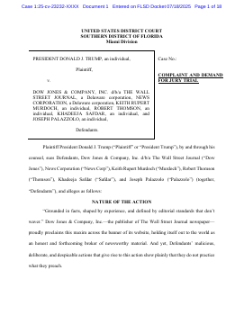 SeamusHughes's tweet card. COMPLAINT against Dow Jones & Company, Inc. d/b/a The Wall Street Journal, KEITH RUPERT MURDOCH, NEWS CORPORATION, Joseph Palazzolo, KHADEEJA SAFDAR, Robert Thomson. Filing fees $ 405.00 receipt...