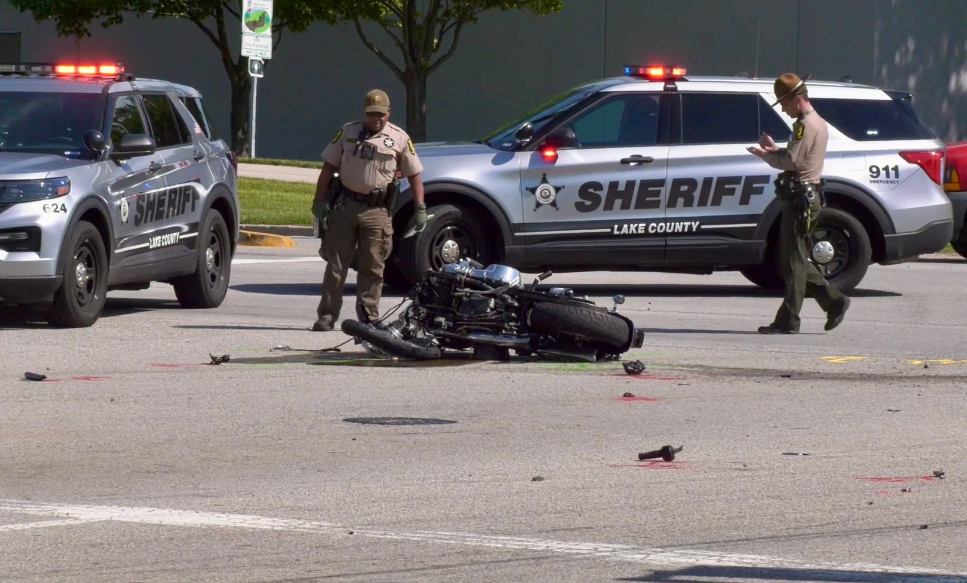 LMCScanner's tweet card. The coroner has released the identity of a Round Lake Beach man who died after a dump truck turned in front of his motorcycle, causing a crash that left him ejected near Libertyville Friday.