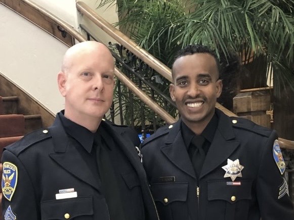 MLNow's tweet card. Clayton Harmston, who has been an SFPD officer for over 25 years, twice sued SFPD alleging anti-white discrimination.