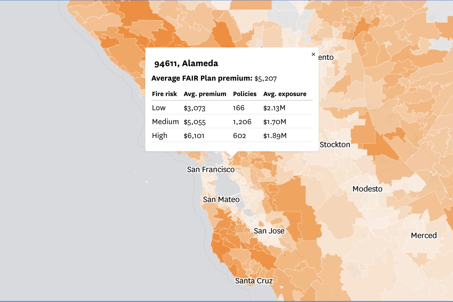 KateGalbraith's tweet card. New data shows just how much Californians in every ZIP code are paying to be insured by the FAIR Plan, the state’s insurer of last resort.