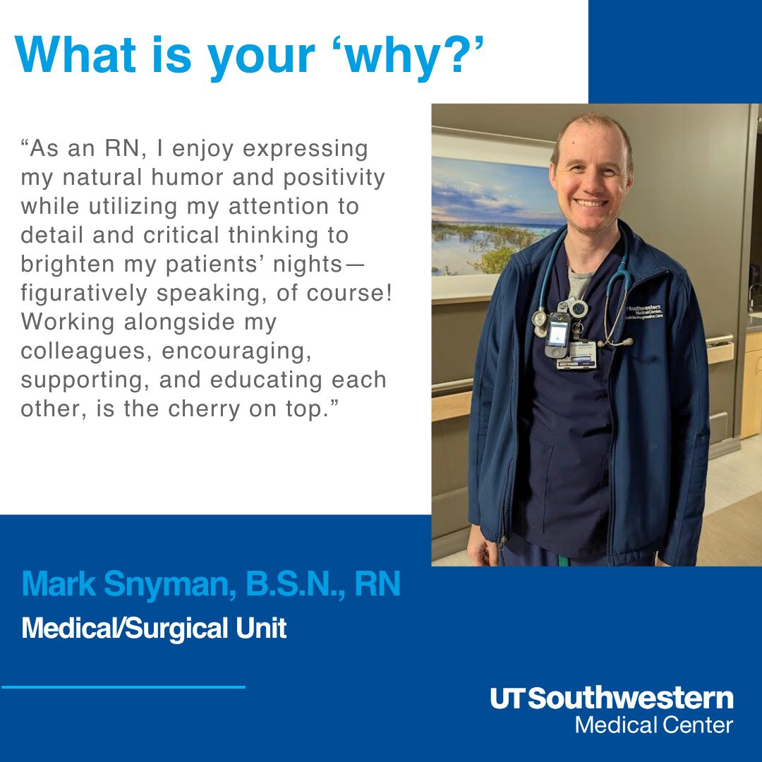 drpouratian's tweet card. Our Magnet® designation at UT Southwestern reflects more than just excellence, it’s about the unwavering support that empowers our nurses. This Nurses Week, Mark shares his ‘why’ and illustrates how...