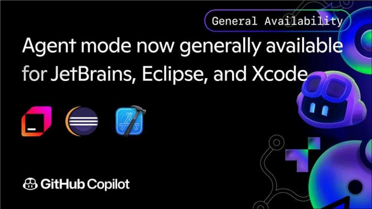 gihyojp's tweet card. GitHubは2025年7月16日、JetBrains、Eclipse、Xcode向けのGitHub Copilotエージェントモードの一般提供を開始した。