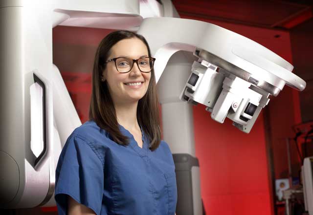 HopkinsMedicine's tweet card. Cutting-edge technology offers significant advantages over conventional endoscopic approaches for surgeries such as lingual tonsillectomies.