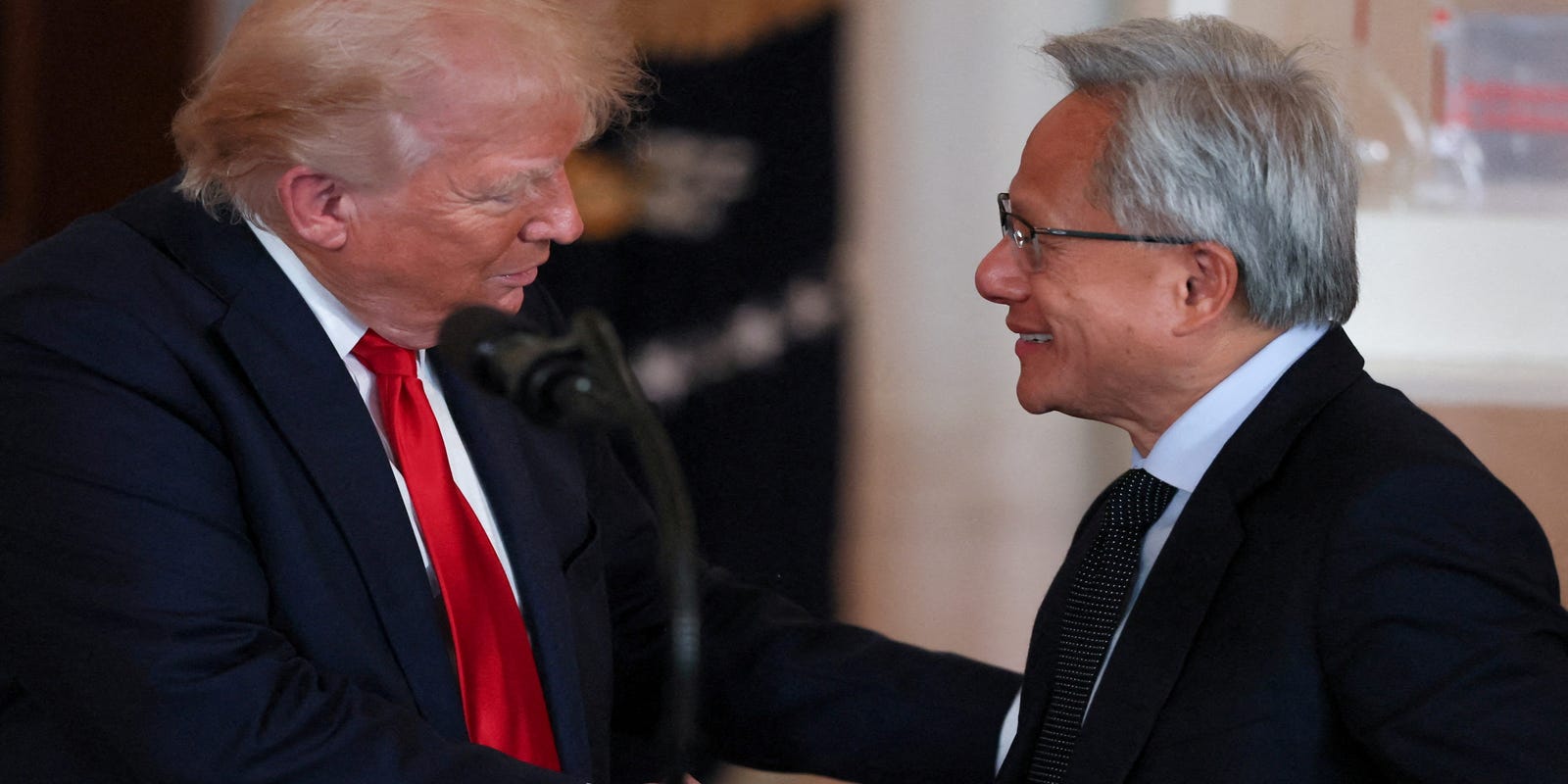 fran_chambers's tweet card. NVIDIA CEO Jensen Huang spoke to USA TODAY about tariffs, trade and his trip to China after a meeting with President Donald Trump at the White House.