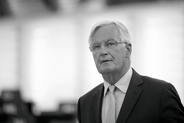 Oliver_Eagleton's tweet card. Michel Barnier and Macronism.