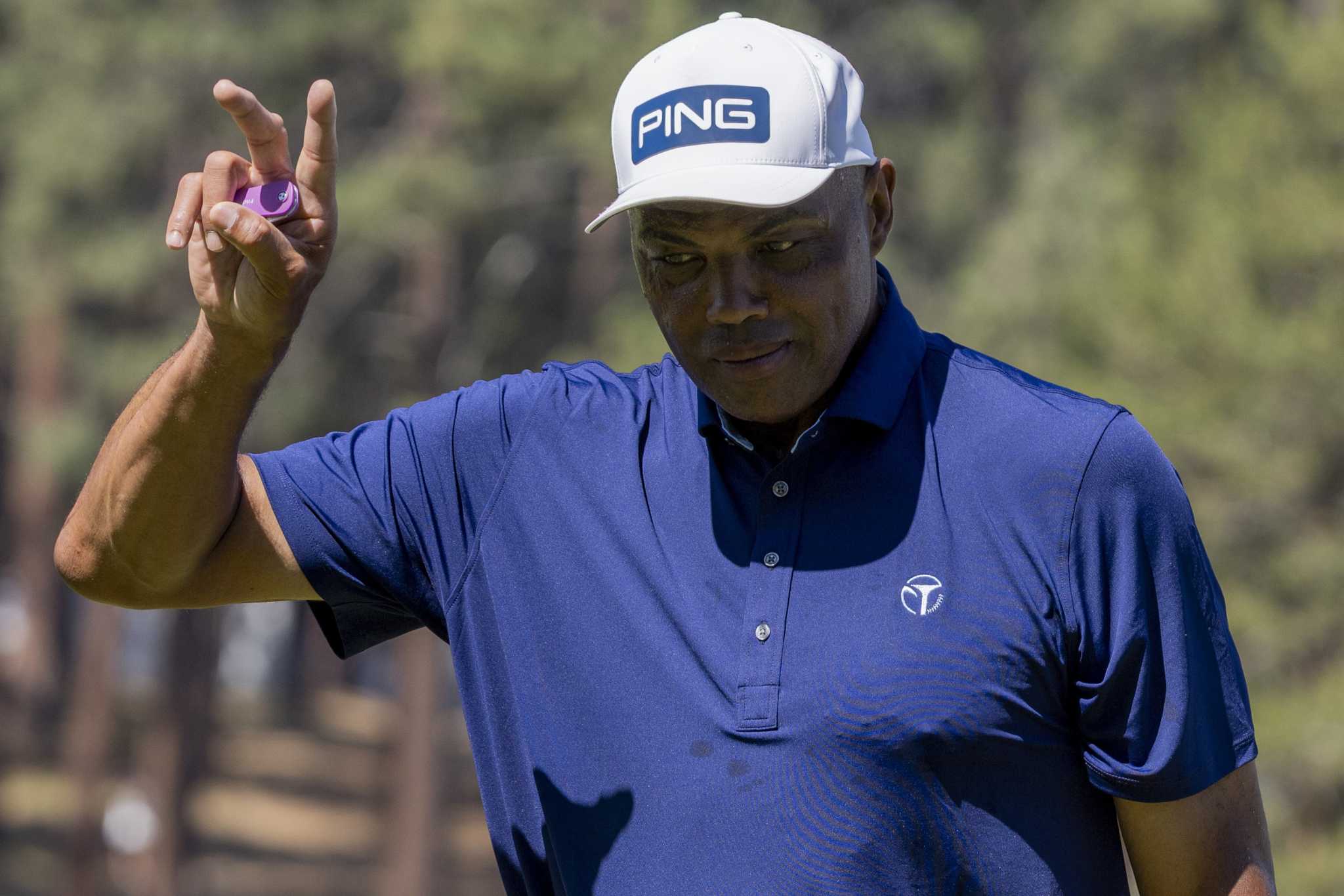 ronkroichick's tweet card. Basketball Hall of Famer Charles Barkley posted his best score ever in the celebrity golf tournament near South Lake Tahoe on Friday, after three decades of struggling on the course.