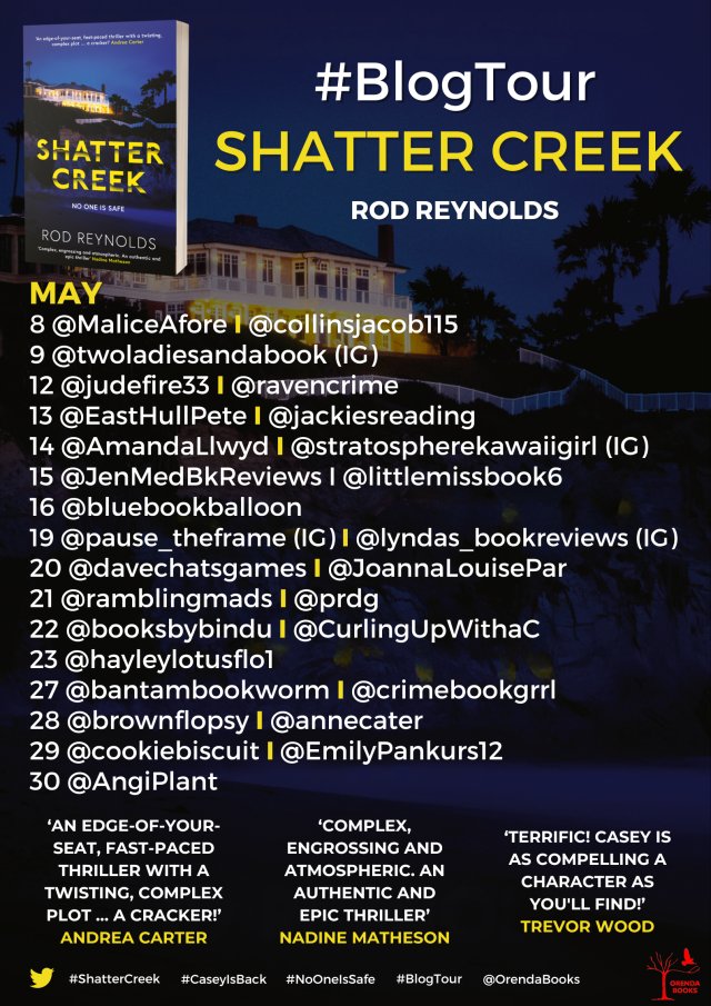 prdg's tweet card. Today I am on the tour for Shatter Creek by Rod Reynolds, thank you to Anne at Random Things Tours for organising it and inviting me to take part and thank you to the author and the publisher for m…