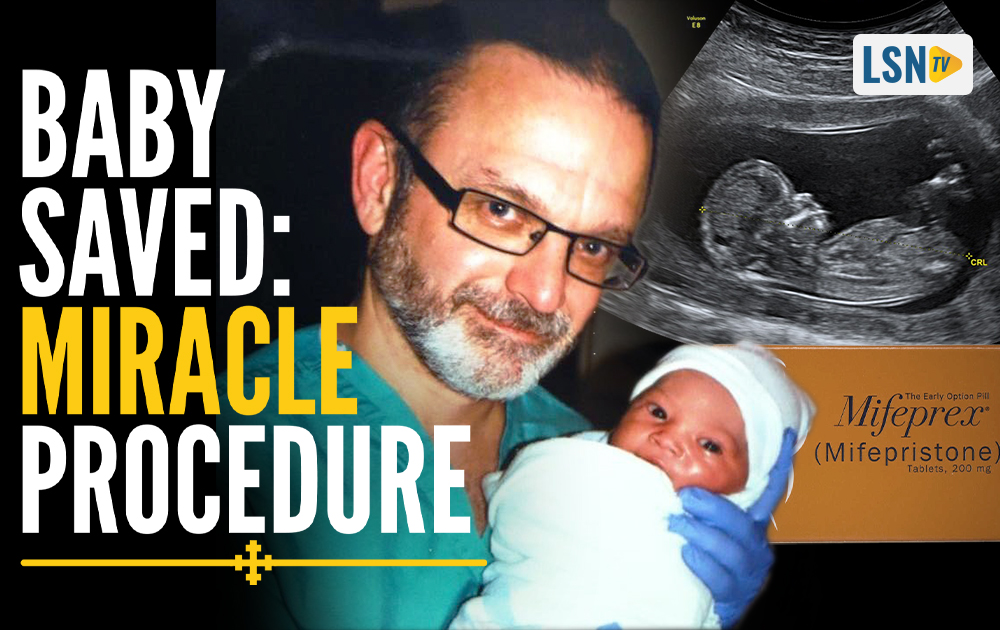 LifeSite's tweet card. Doctor SAVES preborn baby in FIRST-EVER miracle procedure at LifeSite
