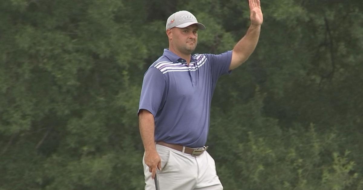 TheAdamBWells's tweet card. PADUCAH, KY -- Bowling Green native Adam Houchens set an Irvin Cobb Championship scoring record on Friday afternoon before first round play was suspended due to rain.