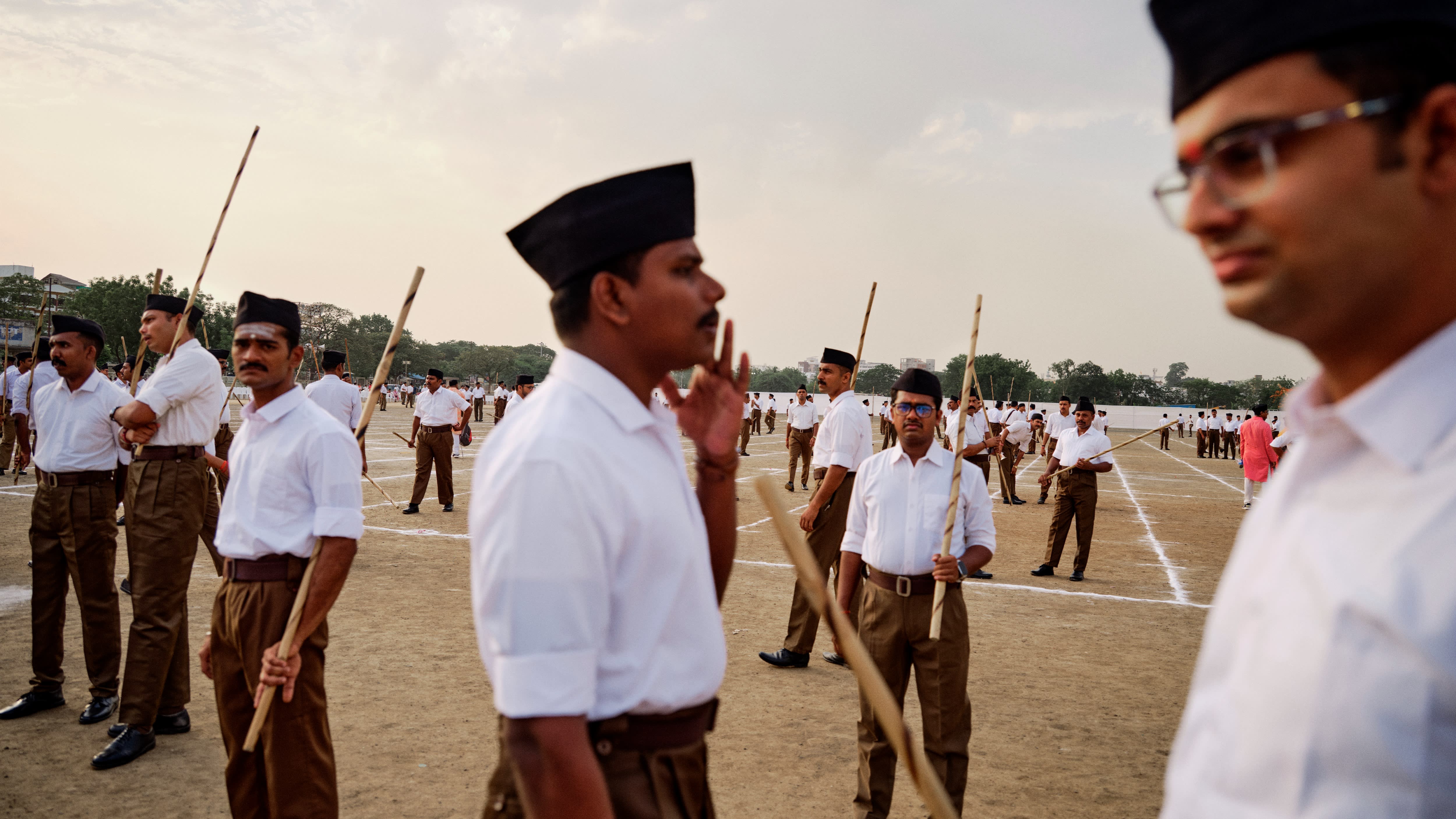 JohnReedwrites's tweet card. A hundred years after it was founded, the RSS is getting closer to its goal of a Hindu-first state