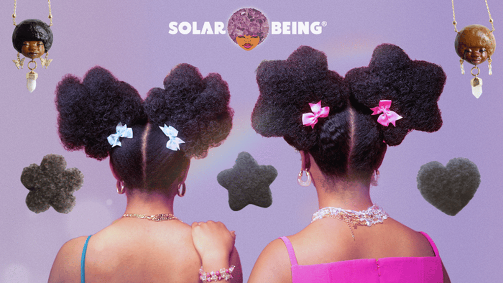 shesasolarbeing's tweet card. Handmade Jewelry & Sculpted Hair Extensions—designs that celebrate coily-curly hair textures