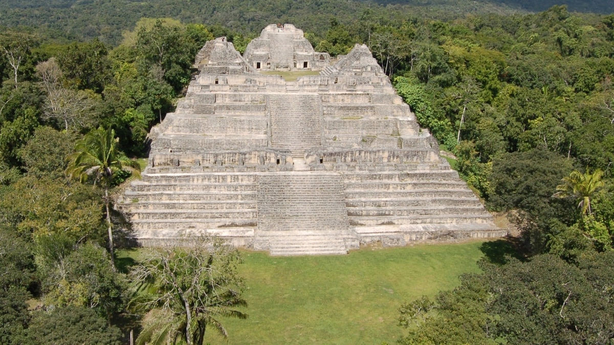 NatGeo's tweet card. Found in the ancient city of Caracol, the tomb contained a rare jade mask, ceramics, and jewelry often linked to the Maya ruling class.