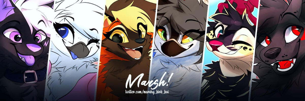 Marshy_Birb_Boi's tweet card. Marshy's commission sheet