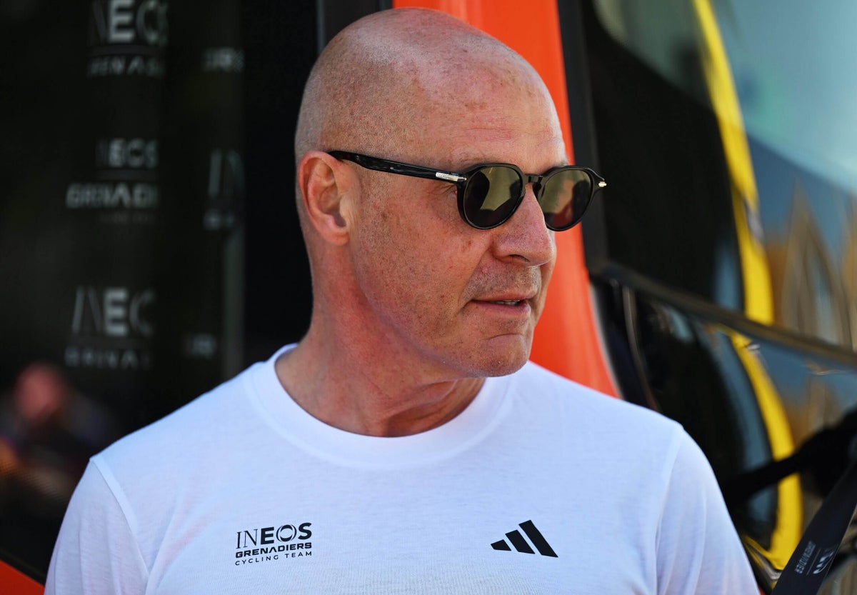 jwhitey98's tweet card. After leaving Manchester United Brailsford is back with the INEOS Grenadiers, reportedly conducting an 'audit' of their processes