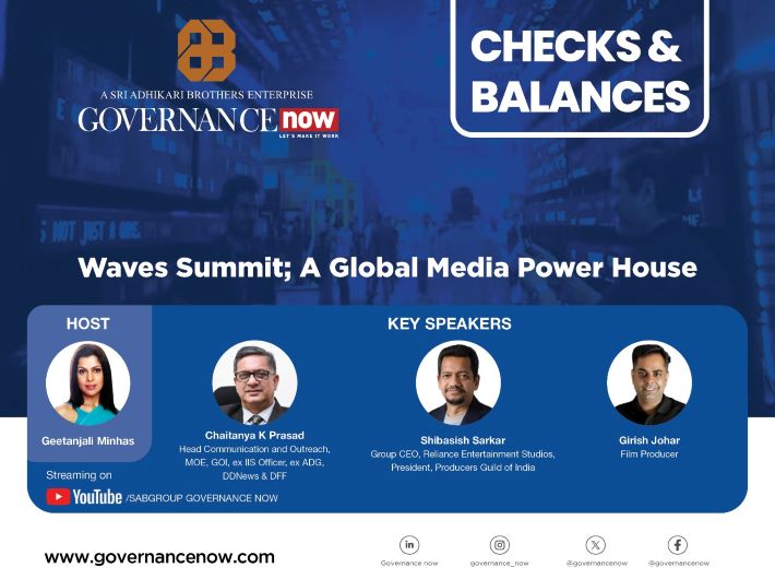 governancenow's tweet card. With global creators’ convergence, India’s rising summit set to redefine future of media, tech, entertainment on its own terms
