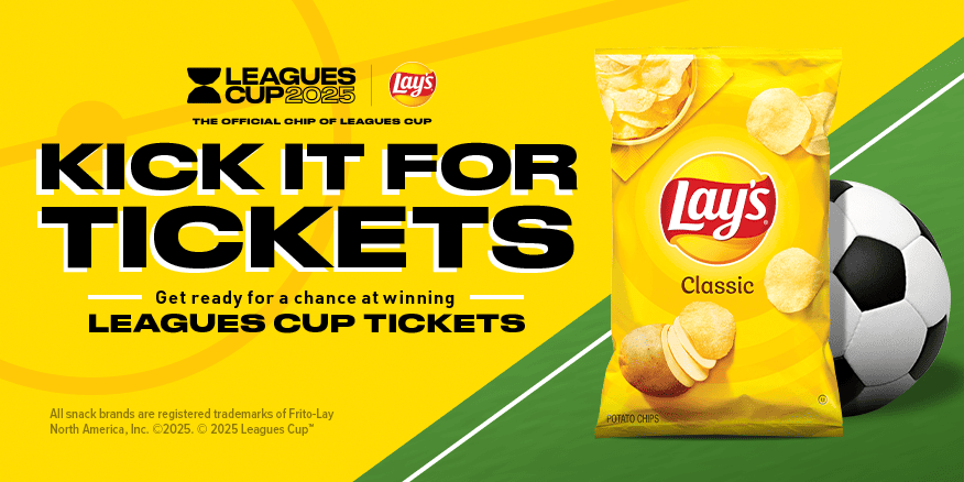 LAYS's tweet card. Here’s your chance to win Leagues Cup tickets, plus a chance to win a VIP trip to the 2025 Final!
