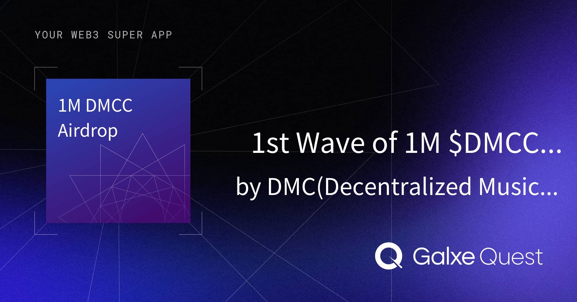 when_tge's tweet card. Join 1st Wave of 1M $DMCC Airdrop by DMC(Decentralized Music Chain) on Galxe. Earn rewards to enhance your web3 presence and reputation.