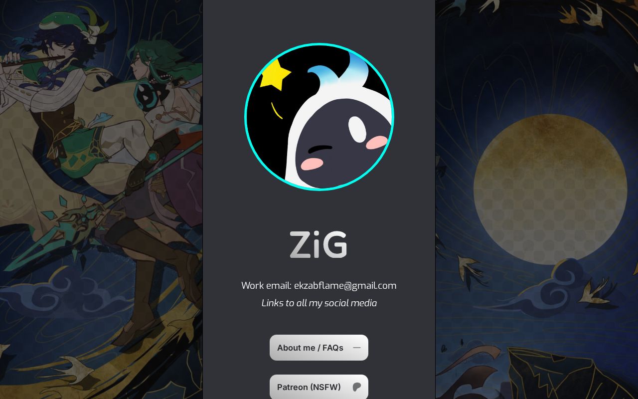 Unholy_Zig's tweet card. Hello! I am Zig! nice to meet you.