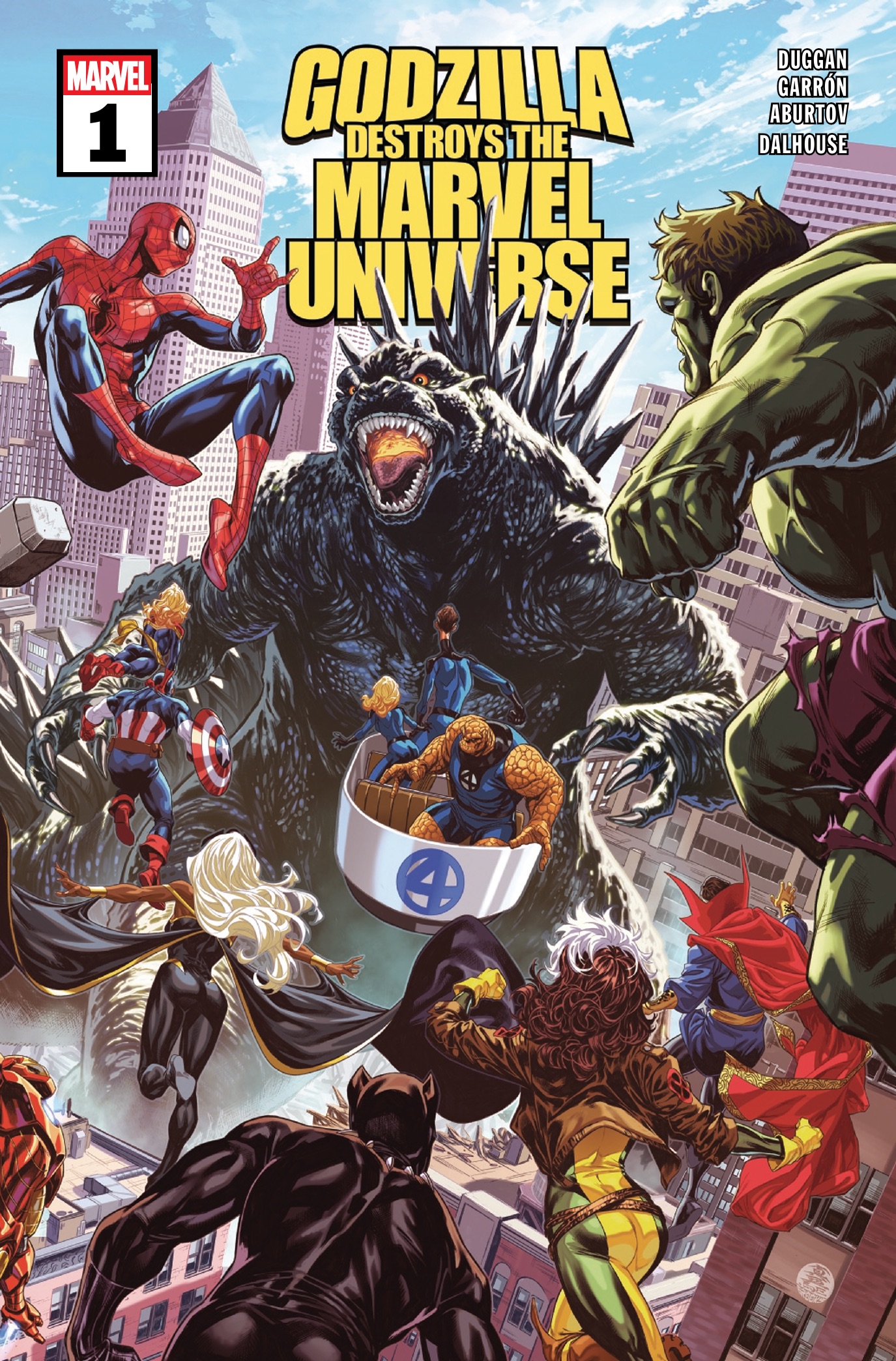 dispatchcomics's tweet card. Godzilla Destroys The Marvel Universe #1 Preview - The Comic Book Dispatch -